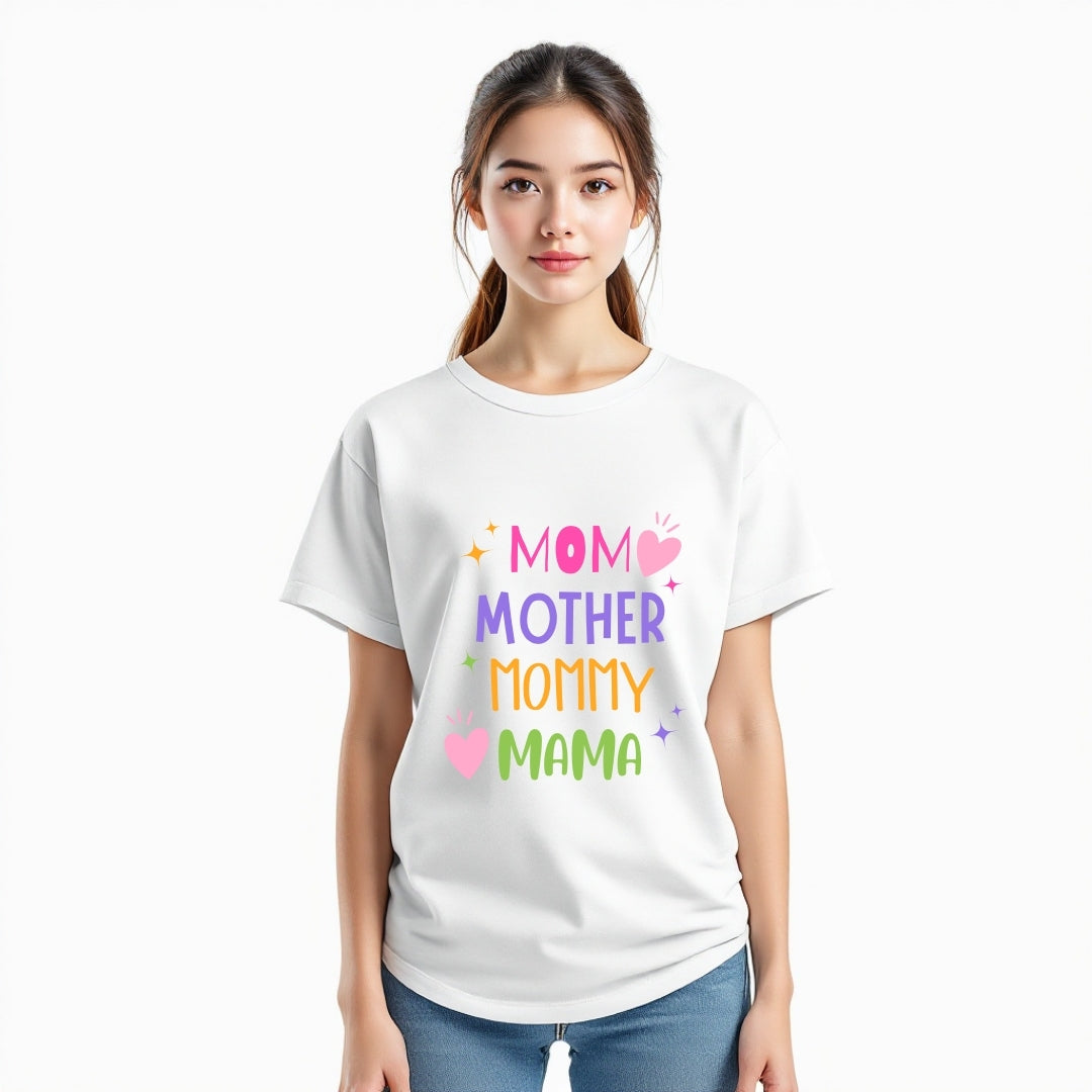 Mom Mother Mommy Mama Colorful T-Shirt