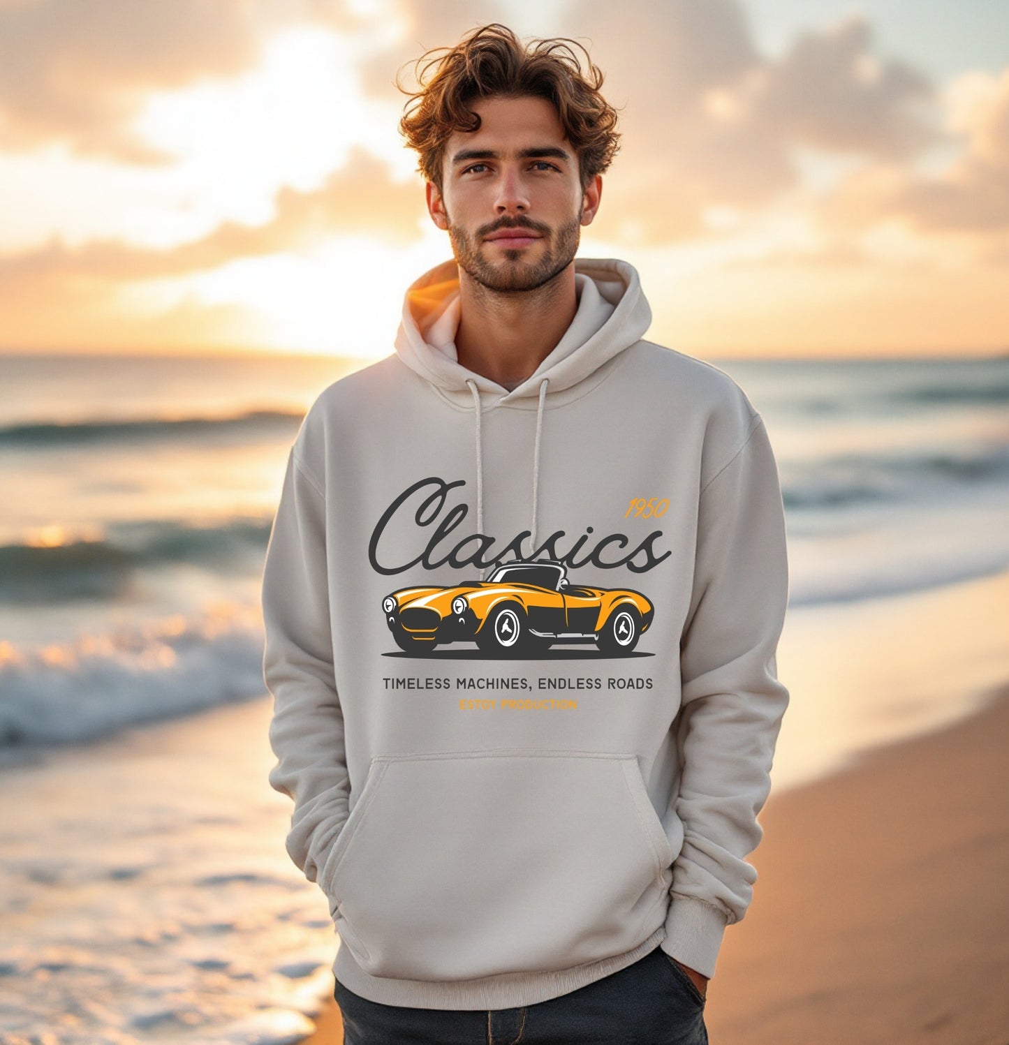 Classics 1950 Hoodie – Vintage Car Enthusiast Streetwear