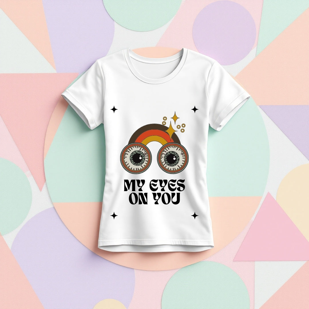 Retro "My Eyes On You" Graphic T-Shirt – Vintage Aesthetic Tee