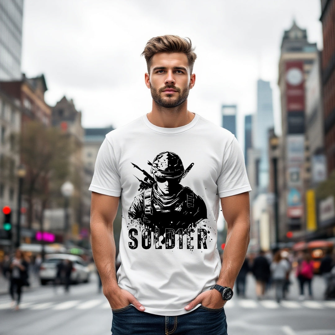 "Soldier" Military Warrior Graphic T-Shirt