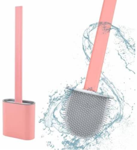 Silicone Toilet Brush with Bendable Head – Deep Cleaning & Hygienic Design