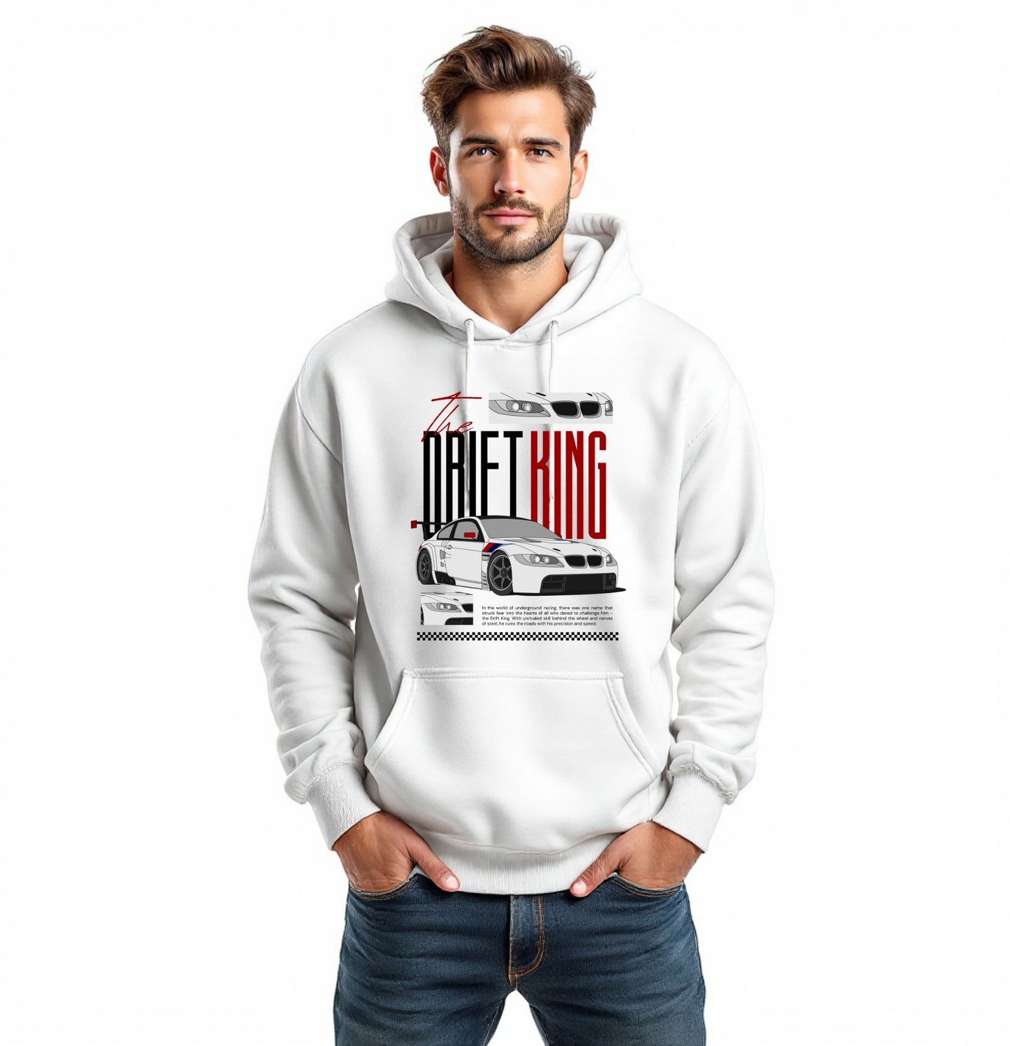 Drift King Hoodie – Street Racing Car Graphic Sweatshirt
