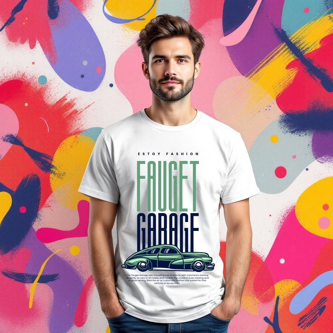 Fauget Garage Vintage Car T-Shirt