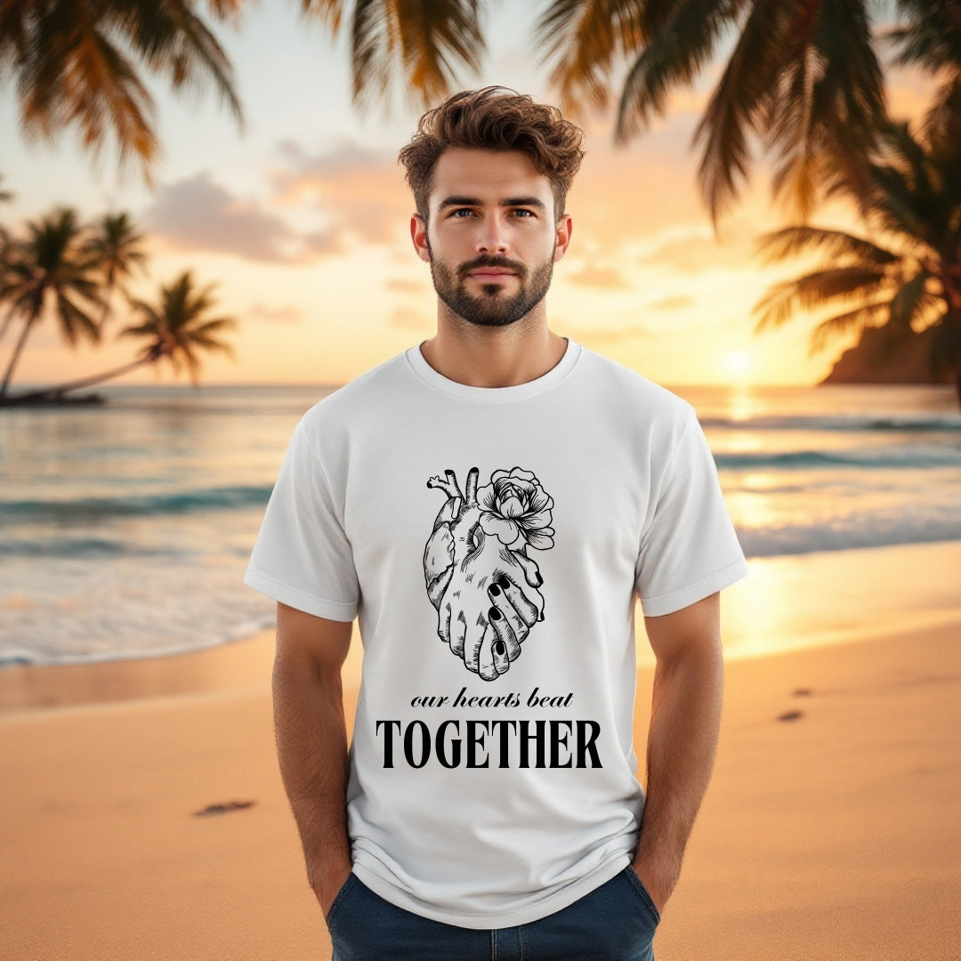 Our Hearts Beat Together Romantic T-Shirt