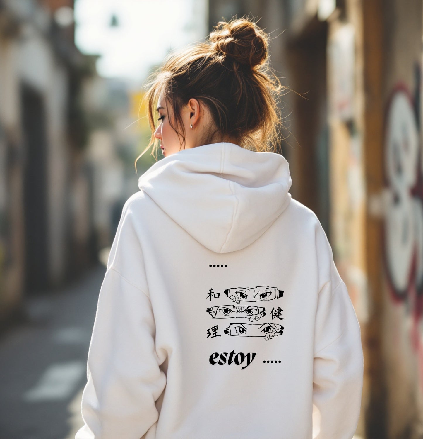Estoy Triple Anime Eyes Hoodie – Kanji Edition
