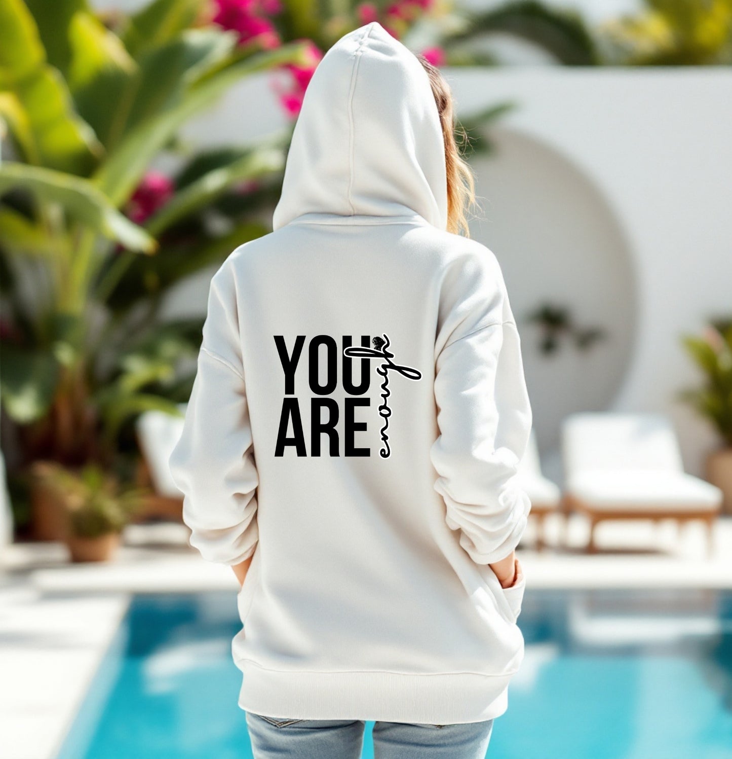"You Are Enough" Inspirational Hoodie – Self Love & Empowerment Apparel