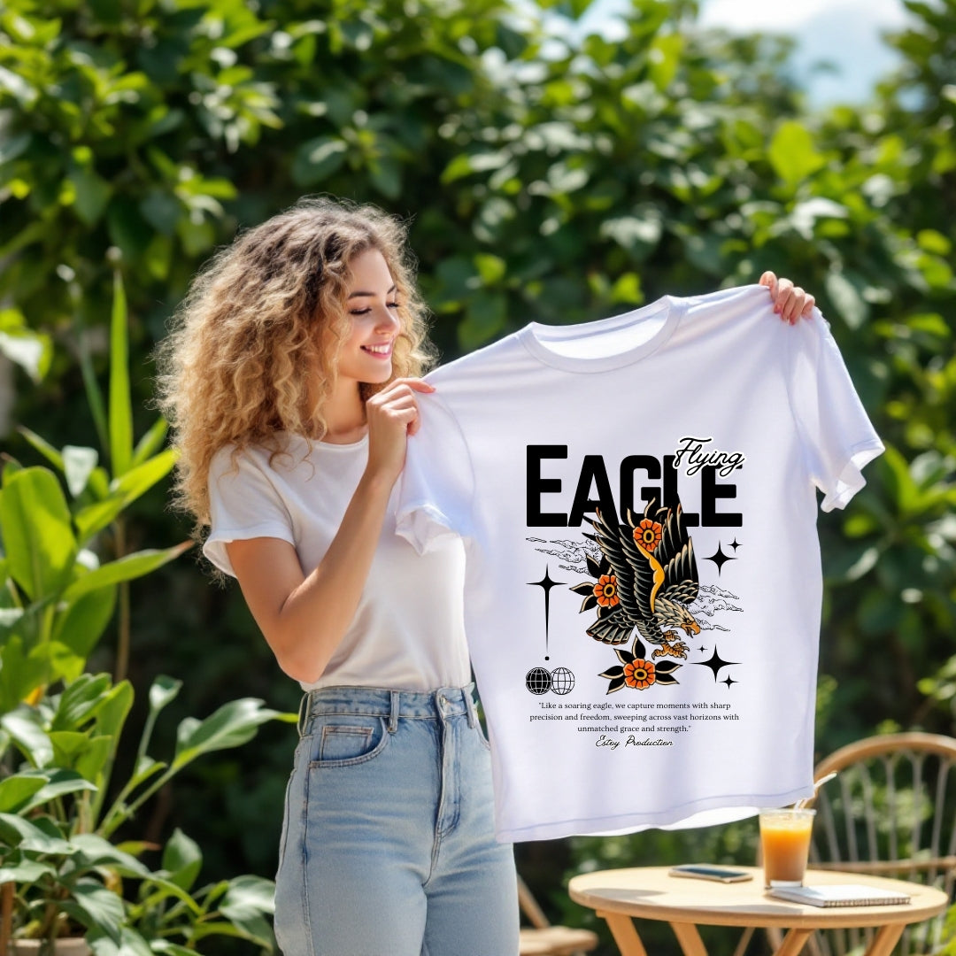 Majestic Flying Eagle Graphic T-Shirt