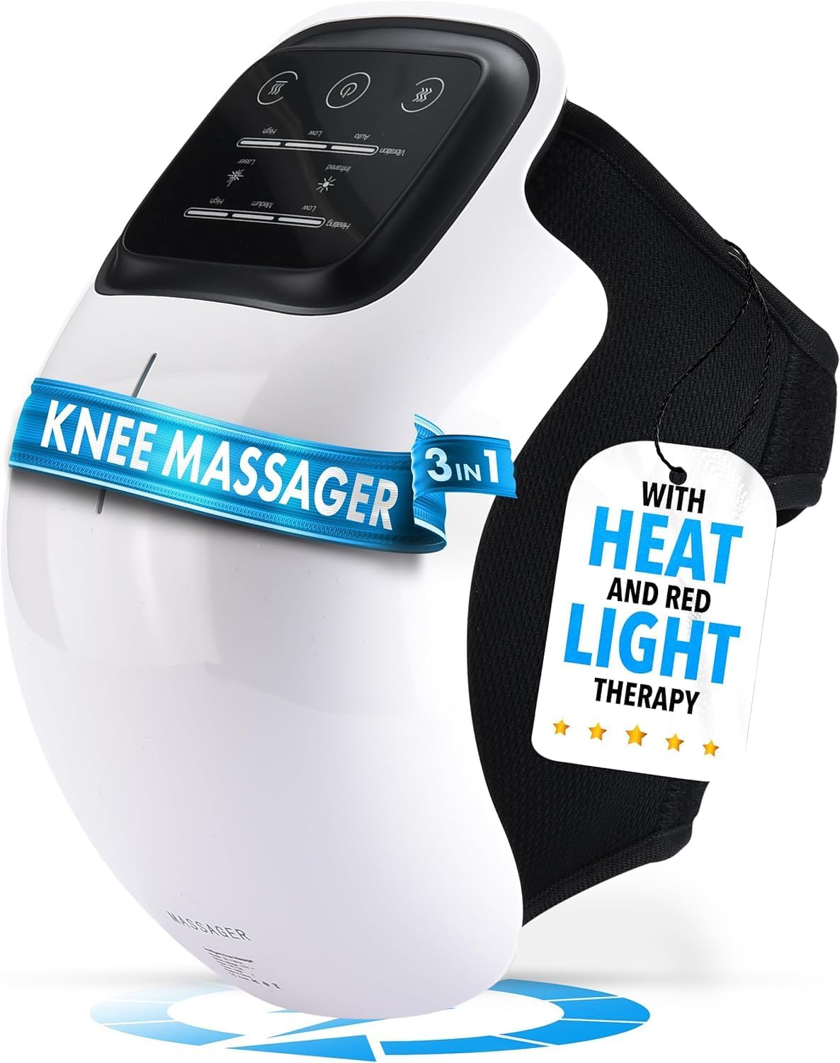 3-in-1 Smart Knee Massager with Heat & Red Light Therapy