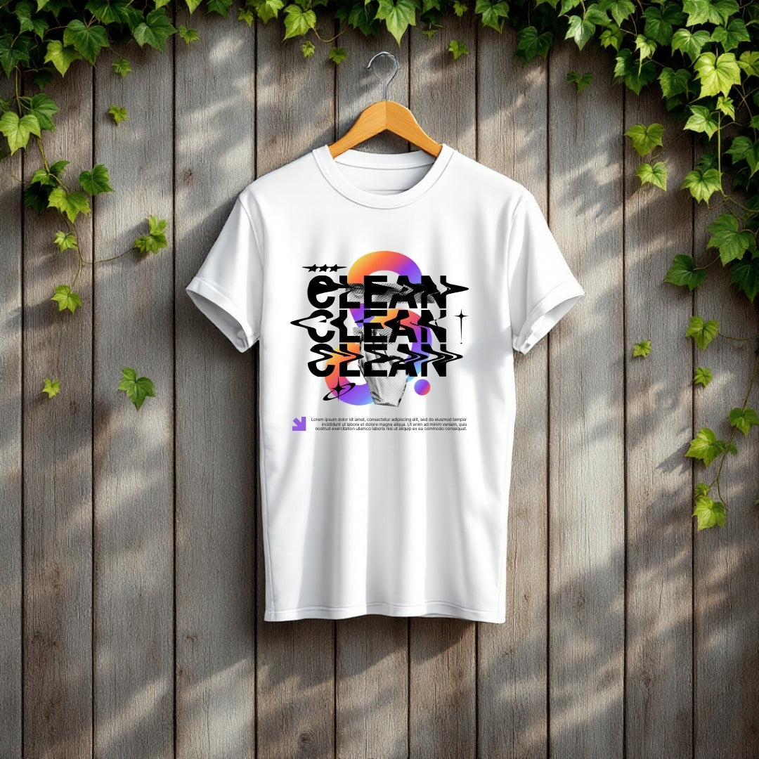 Futuristic Clean Abstract Graphic T-Shirt