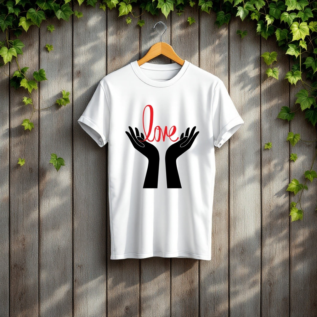 Love Hands Minimalist Graphic T-Shirt