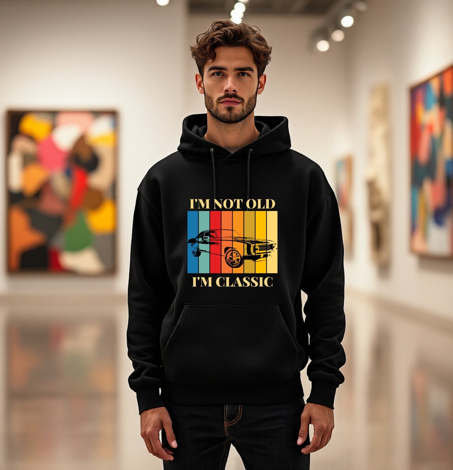 "I'm Not Old I'm Classic" Retro Car Hoodie