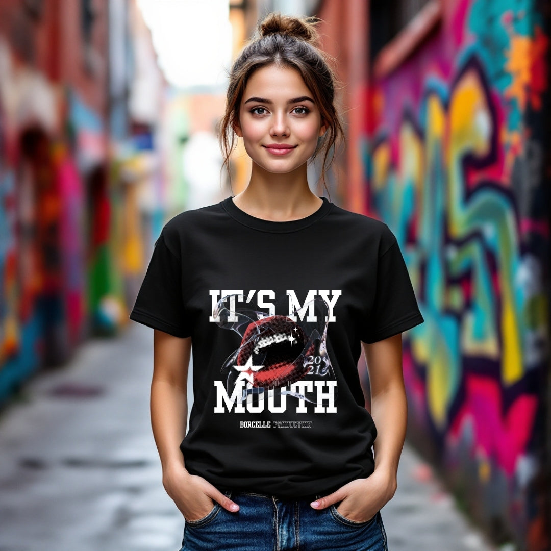 It's My Mouth Graphic Statement T-Shirt