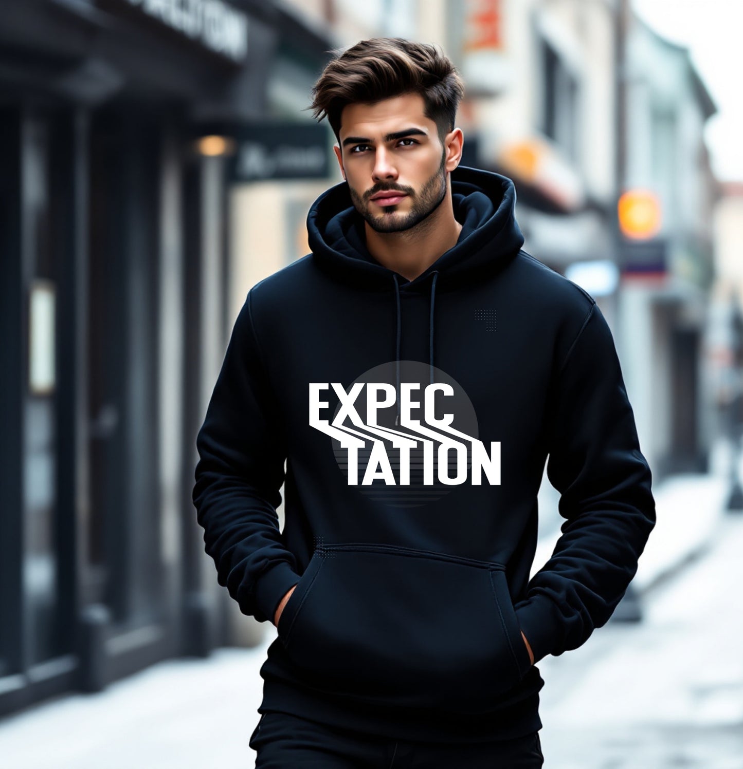 Expectation Hoodie – Minimalist Bold Statement Streetwear