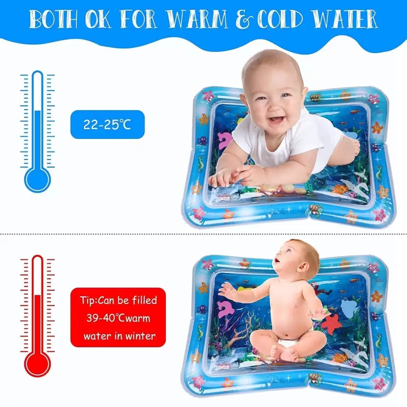 Inflatable Baby Water Play Mat – Tummy Time Sensory Development Toy