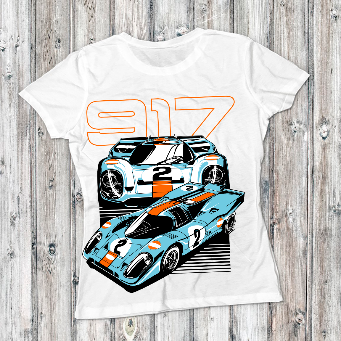 Classic Crew T-Shirt – Porsche 917 Legendary Race Car Design