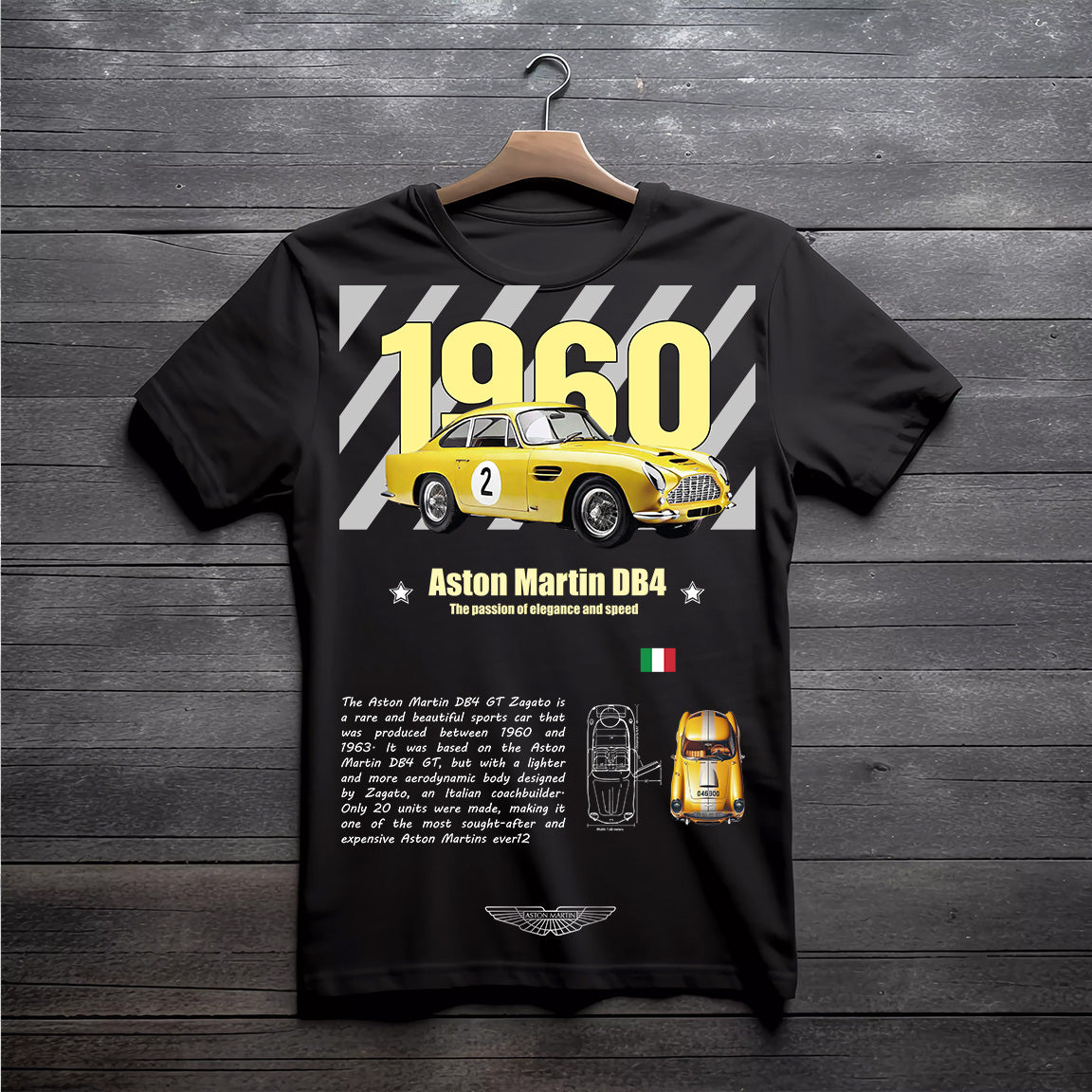 Aston Martin DB4 GT Zagato – 1960 Racing Legend T-Shirt