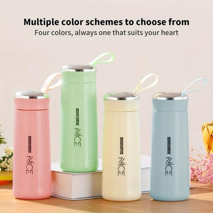 Glass Water Bottle 400ml Glass Water Bottle with Silicone Protection Sleeve Cover (Multicolor) (Pack Of 1)