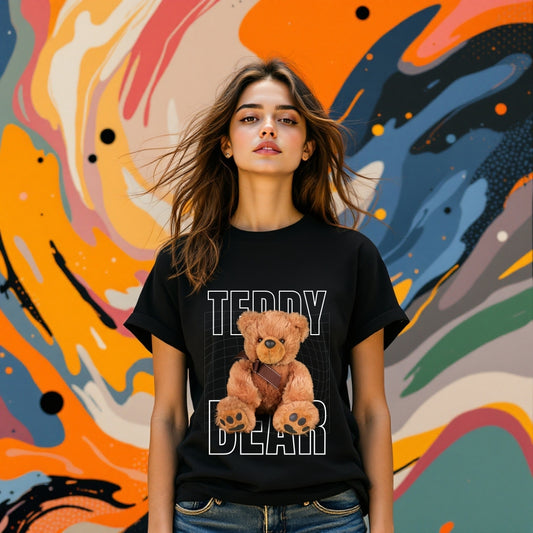 Teddy Bear Graphic T-Shirt – Cute & Trendy Streetwear