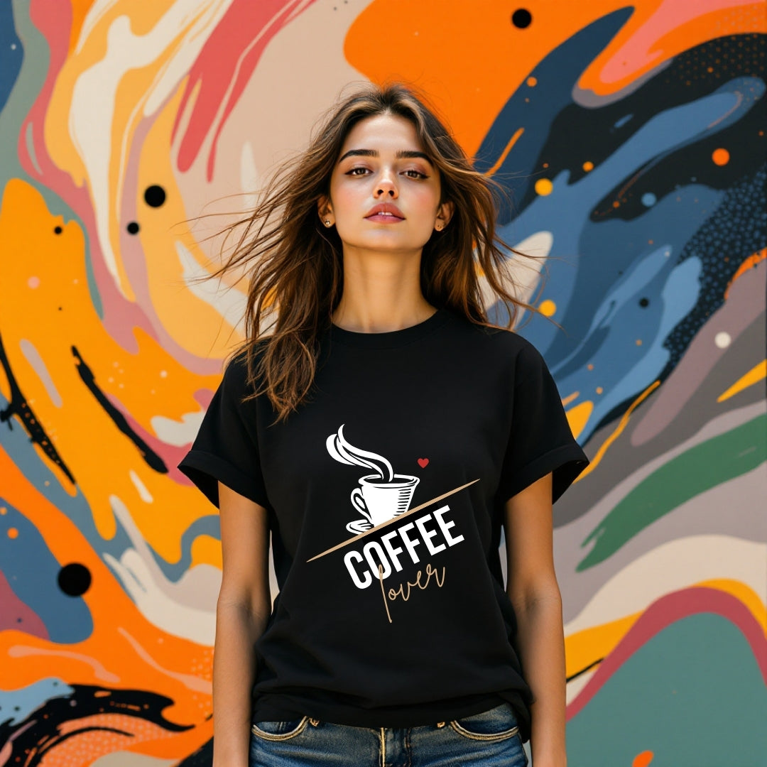 Coffee Lover Graphic T-Shirt – Stylish & Cozy Tee for Caffeine Enthusiasts