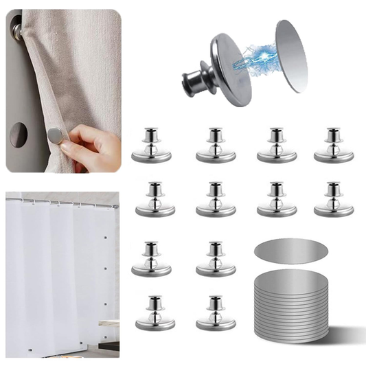 10pcs Magnetic Curtain Clips – No Drilling & Reusable Fasteners