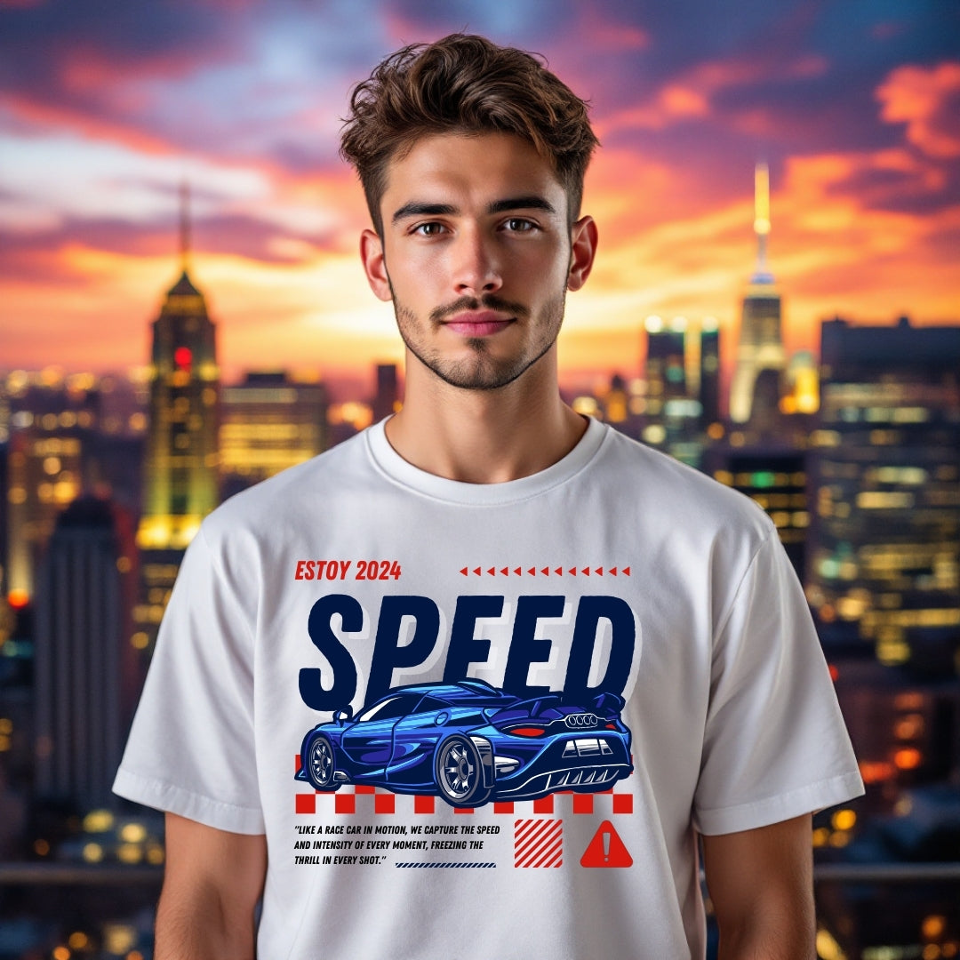 Speed Racing Supercar Graphic T-Shirt