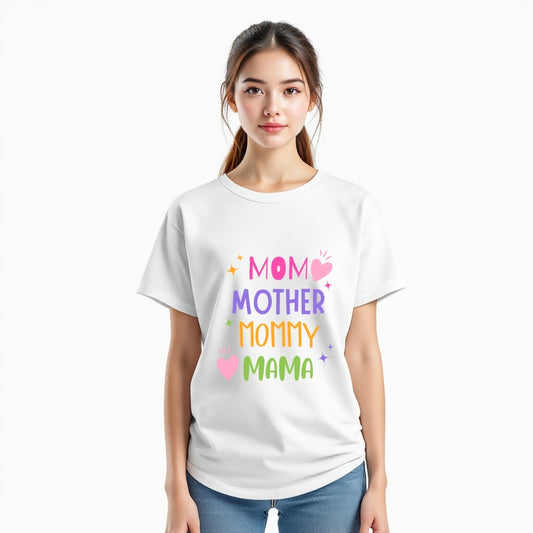 Mom Mother Mommy Mama Colorful T-Shirt
