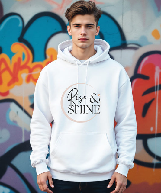 Rise & Shine White Hoodie