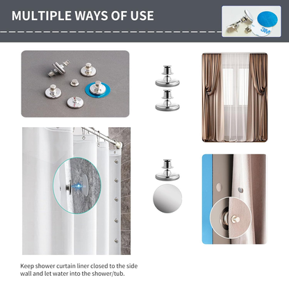 10pcs Magnetic Curtain Clips – No Drilling & Reusable Fasteners