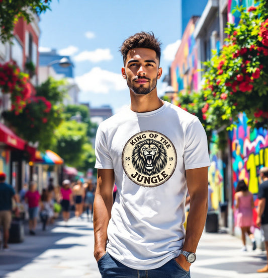 King of the Jungle Lion Head T-Shirt – Bold Urban Graphic Tee