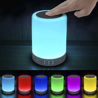 Touch Sensor LED Night Light with Bluetooth Speaker – Color Changing