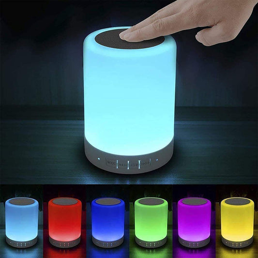 Touch Sensor LED Night Light with Bluetooth Speaker – Color Changing