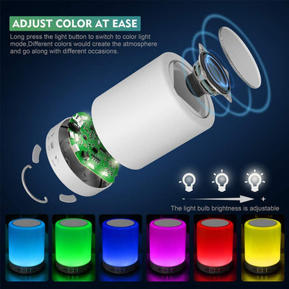 Touch Sensor LED Night Light with Bluetooth Speaker – Color Changing