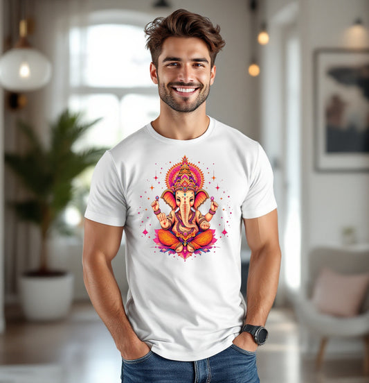 Colorful Lord Ganesha T-Shirt – Vibrant Hindu Spiritual Art Tee