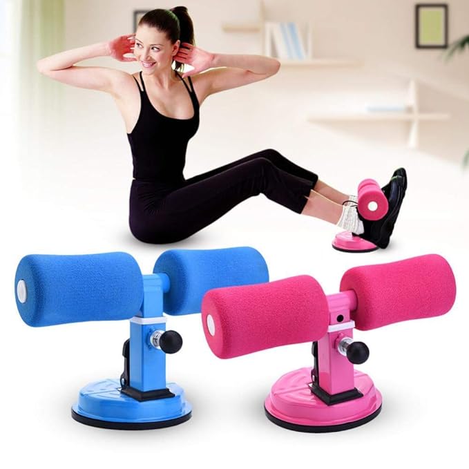 Estoy Sit-Up Bar Home Fitness Equipment Sit-ups and Push-ups Assistant Device Lose Weight Gym Workout Abdominal curl Leg Muscle Training Exercise with Suction Cup