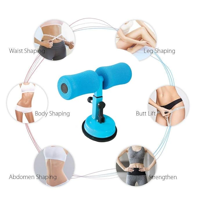 Estoy Sit-Up Bar Home Fitness Equipment Sit-ups and Push-ups Assistant Device Lose Weight Gym Workout Abdominal curl Leg Muscle Training Exercise with Suction Cup