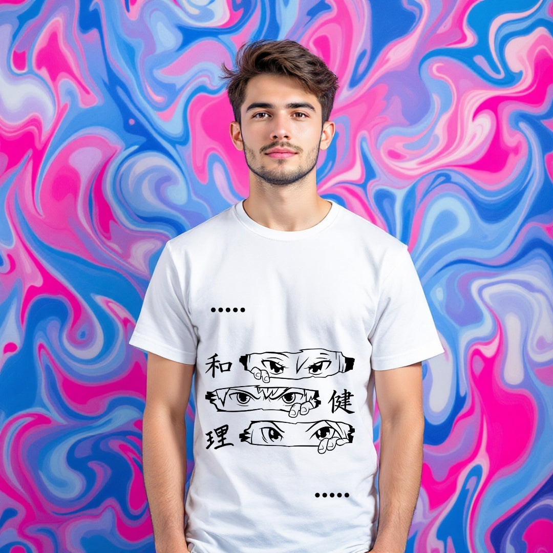 Japanese Anime Eyes Kanji T-Shirt