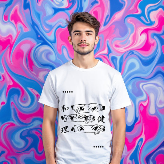 Japanese Anime Eyes Kanji T-Shirt