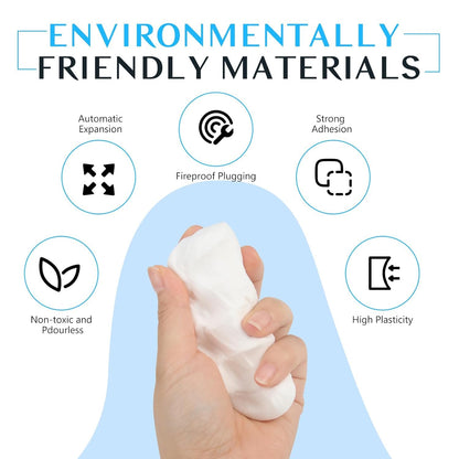 Estoy Sealing Glue Mud Clay Sealant White Sewer Mending Waterproof Fill Holes, Cracks, Gaps & Voids Around Windows, Doors, Pipes Hole Filler for Plugging Holes, Wall Hole, Air Conditioning Pipe Holes