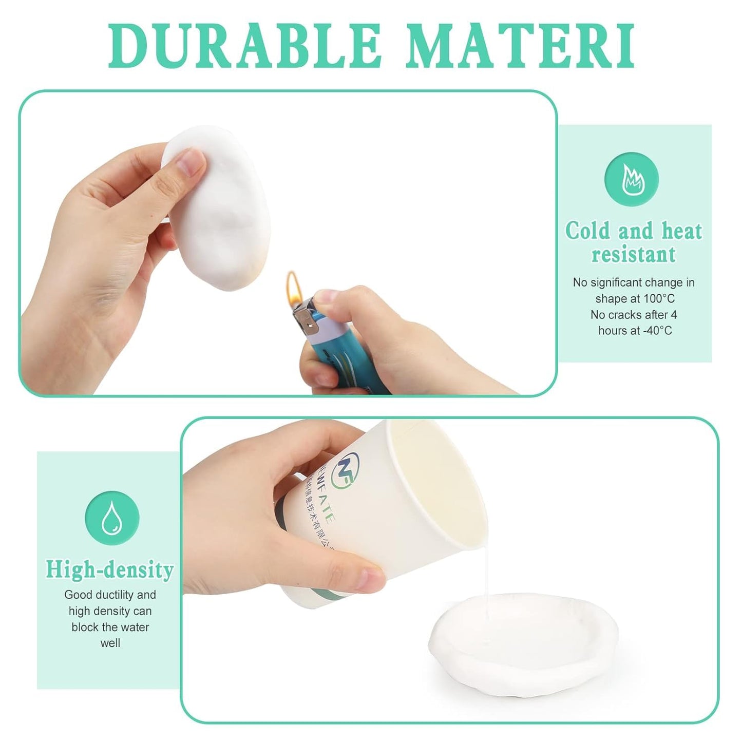 Estoy Sealing Glue Mud Clay Sealant White Sewer Mending Waterproof Fill Holes, Cracks, Gaps & Voids Around Windows, Doors, Pipes Hole Filler for Plugging Holes, Wall Hole, Air Conditioning Pipe Holes