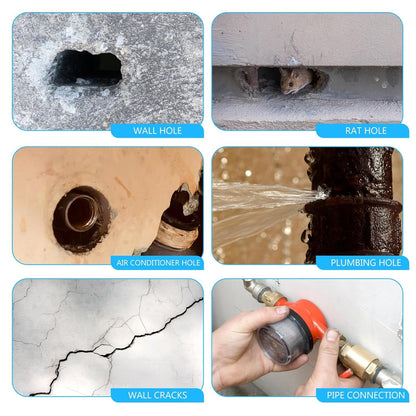 Estoy Sealing Glue Mud Clay Sealant White Sewer Mending Waterproof Fill Holes, Cracks, Gaps & Voids Around Windows, Doors, Pipes Hole Filler for Plugging Holes, Wall Hole, Air Conditioning Pipe Holes