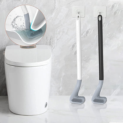 Long-Handle Silicone Toilet Brush – Flexible Deep Cleaning