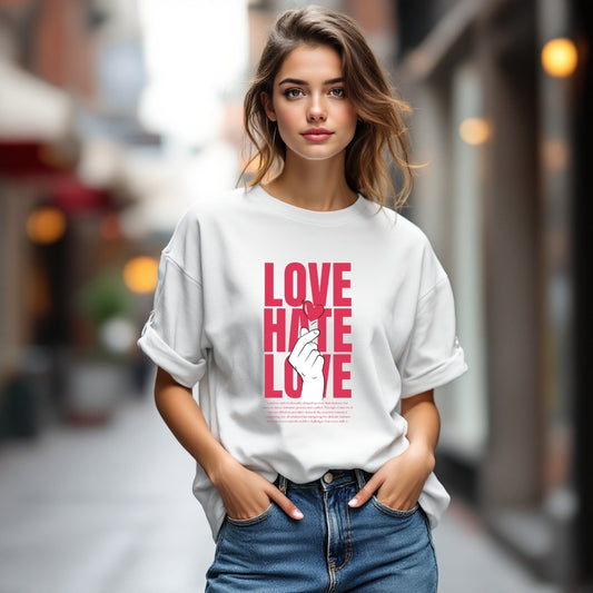 Love Hate Love Minimalist Graphic T-Shirt