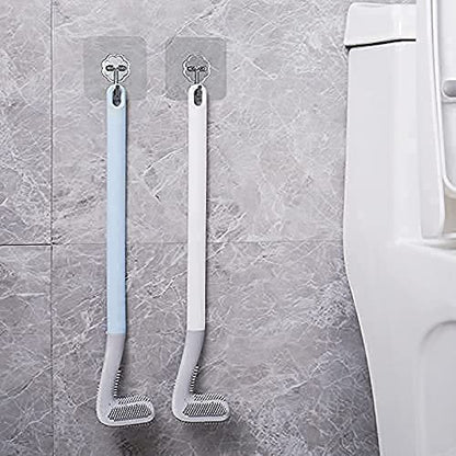 Long-Handle Silicone Toilet Brush – Flexible Deep Cleaning