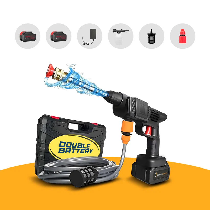 Cordless High-Pressure Washer – Portable Power Cleaning with Double Battery