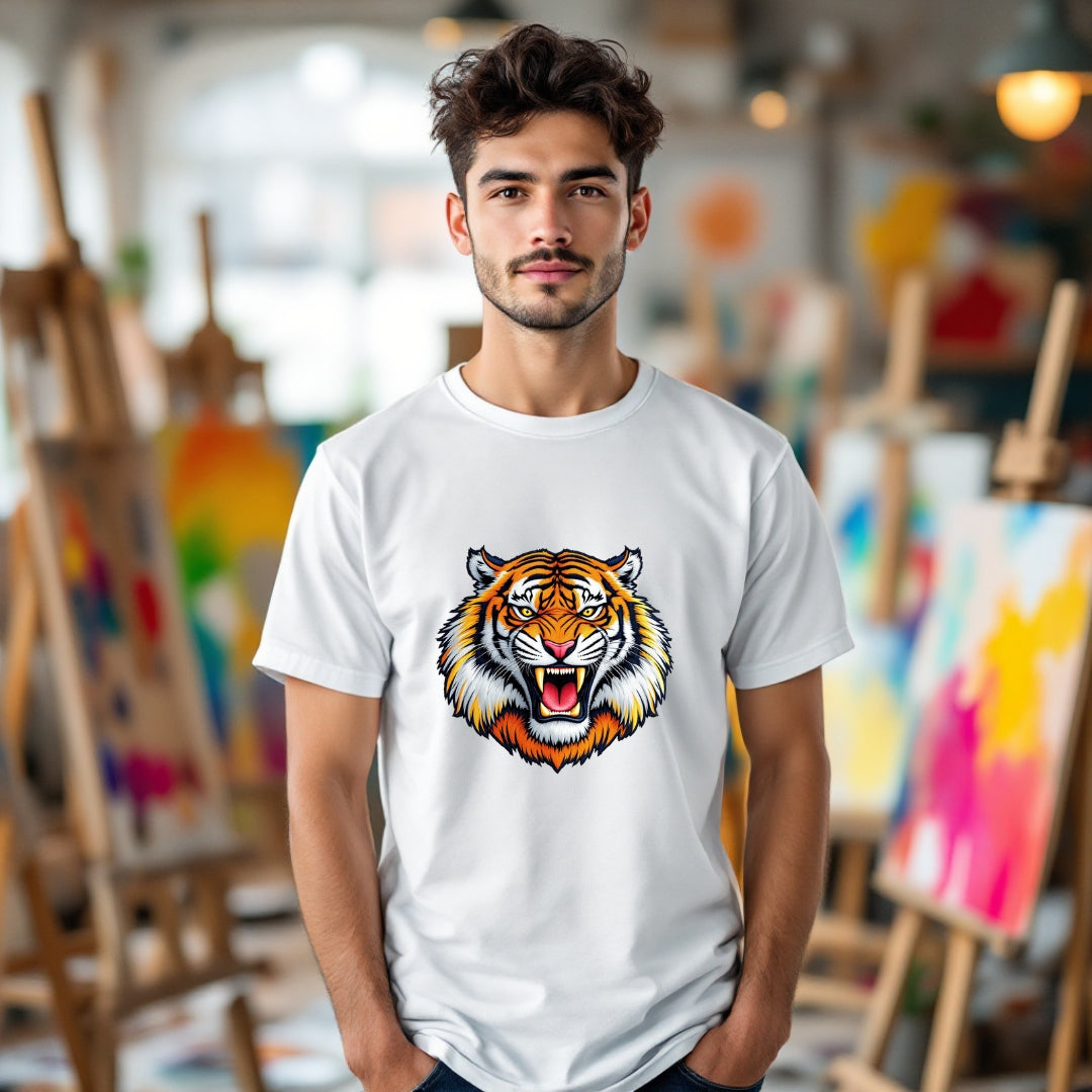 Fierce Roaring Tiger Graphic T-Shirt – Bold & Stylish