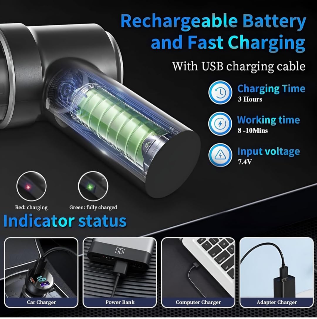 Portable Cordless Vacuum Cleaner – High-Power Mini Handheld Cleaner