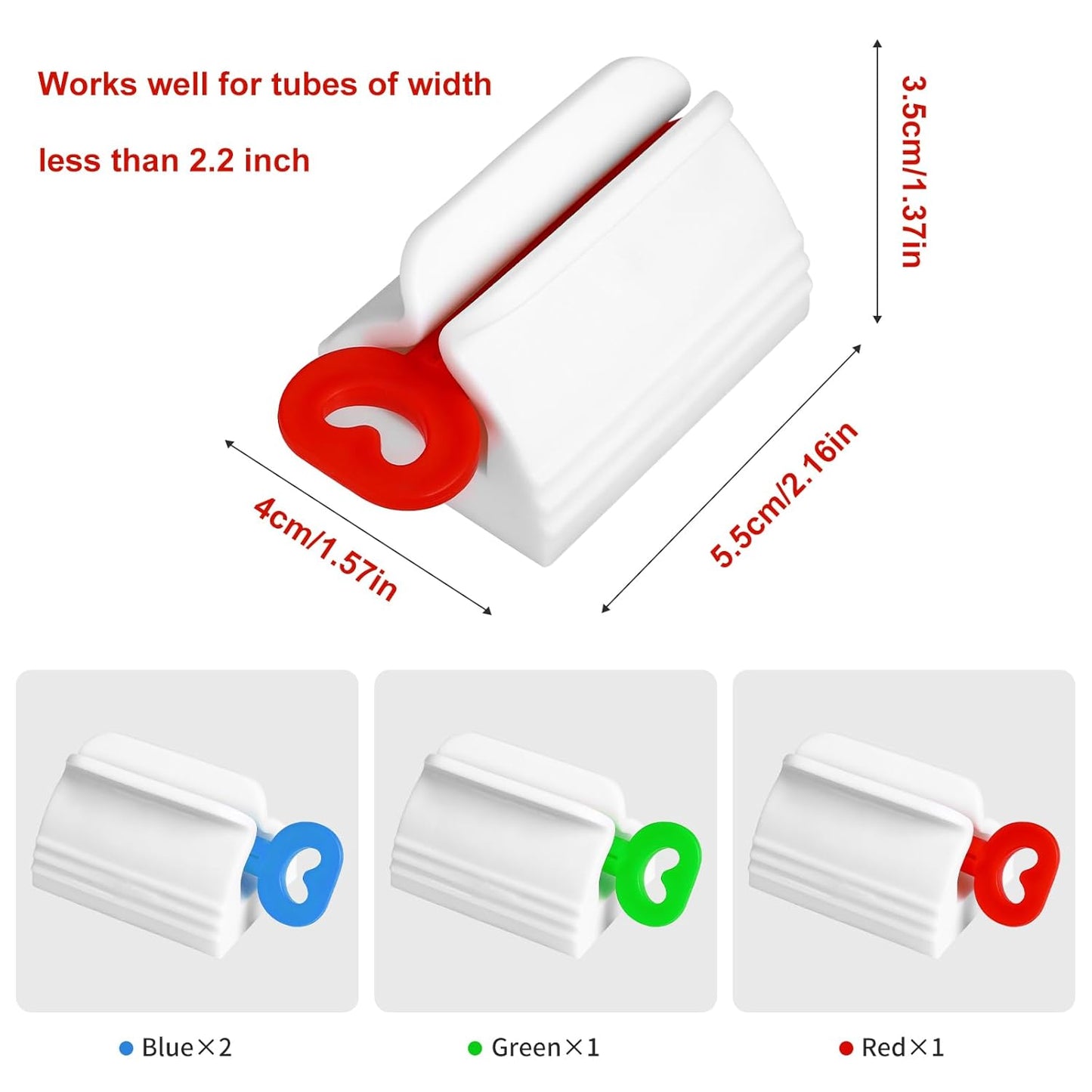 Estoy Toothpaste Squeezer, Set Of 4 Rolling Toothpaste Squeezer, Simple And Practical, Kid Friendly