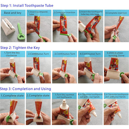 Estoy Toothpaste Squeezer, Set Of 4 Rolling Toothpaste Squeezer, Simple And Practical, Kid Friendly