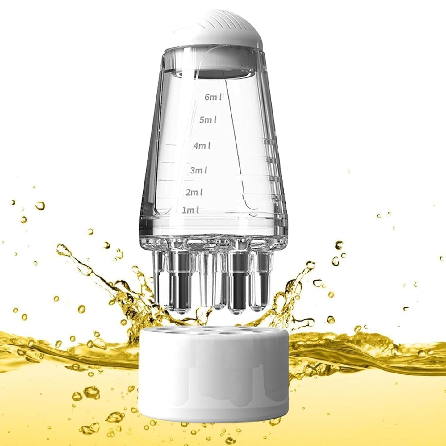 Estoy Hair Oil Applicator Comb, Smooth Root Comb Applicator Bottle For Scalp Oil, Anti Hair Loss Lotion Dispenser, Anti-Leak, 6Ml Scale Control, Salon Care, Oily/Greasy Hair (10ML)