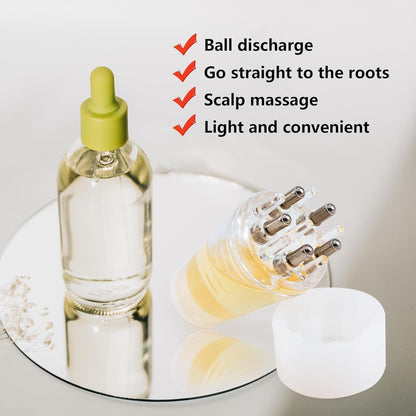 Estoy Hair Oil Applicator Comb, Smooth Root Comb Applicator Bottle For Scalp Oil, Anti Hair Loss Lotion Dispenser, Anti-Leak, 6Ml Scale Control, Salon Care, Oily/Greasy Hair (10ML)